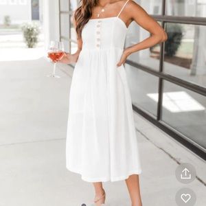 Pink Lily New Beginnings Midi Dress - Sage Green - Size Medium